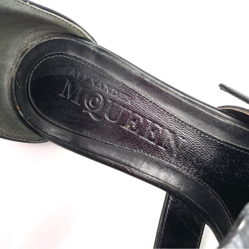 Alexander McQueen Sandals Flat Gladiator Buckles Tortoise Archival SS12 SZ 37 - Picture 10 of 12